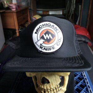 Vintage Michigan Knife Company Patch Snap Trucker Hat Hat